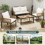 Wicker 4 - Person Garden Lounge Set-1689412344