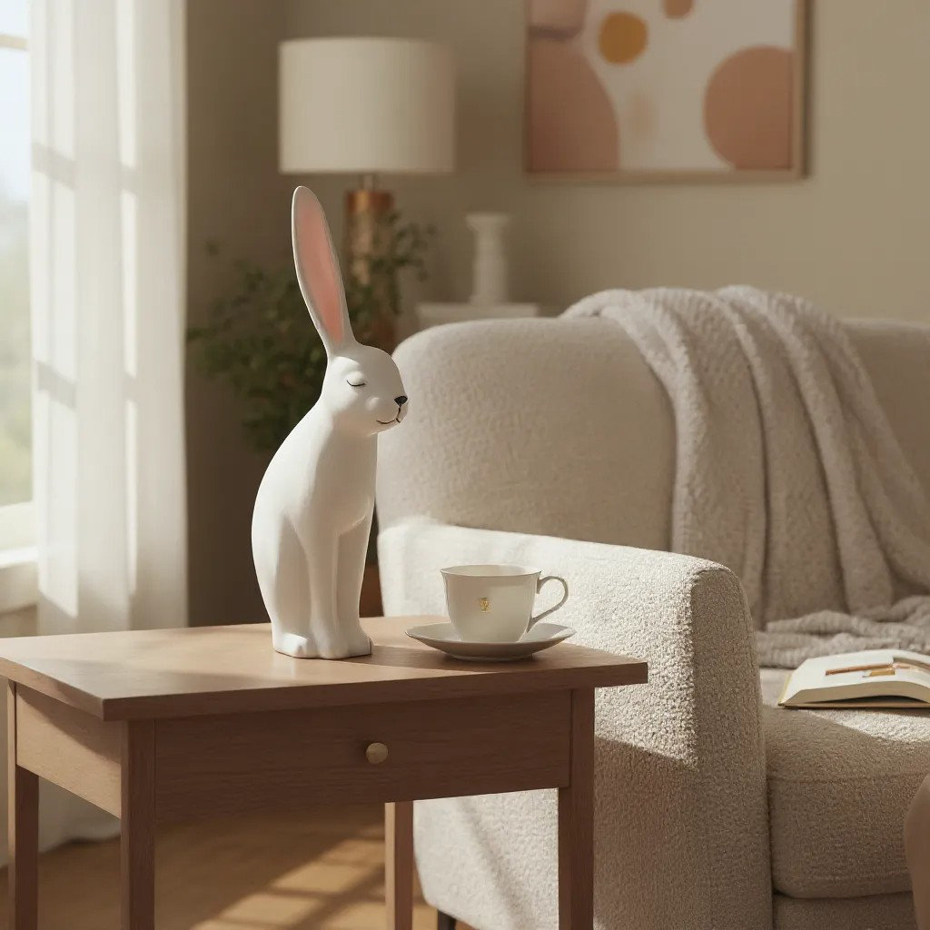 17 Stories White Ceramic Rabbit Statue | Wayfair.co.uk