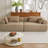 96" Modular Loveseat 2-Seater Sofa, No Assembly Required Compressed Sofa, Deep Seat with Thick Armrests, Soft Flannelette Upholstery, 2-Piece Set for Living Room, Apartment-536261666