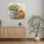 Flower Pot And Pumpkins I Modern Rustic Abstract Autumn Fruit Wall Art Print 1 Piece Wrapped Canvas Wall Art-1318086292