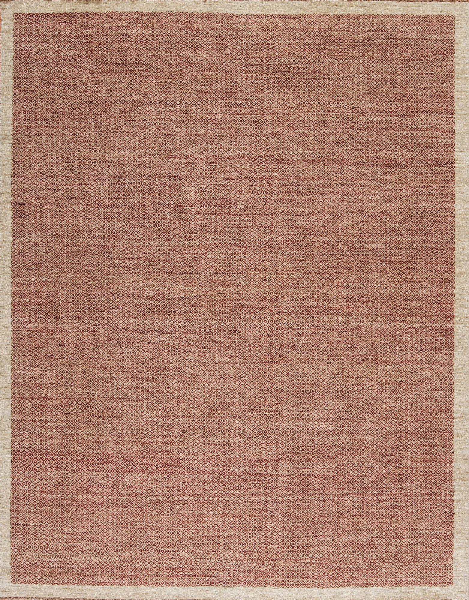 Hand Knotted Rug Texture Samad Rugs Textures Hand Knotted Wool Crimson/Beige Area Rug | Perigold