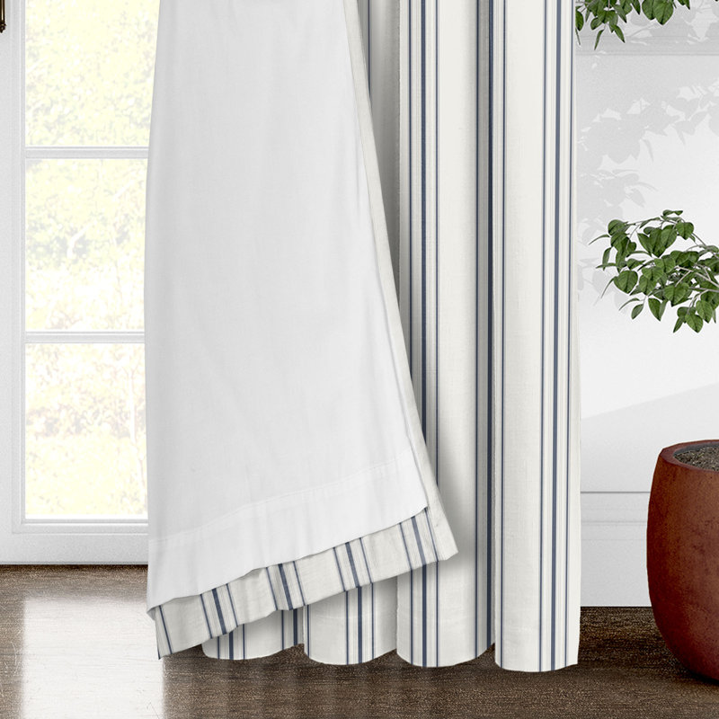 August Stripe, 50" W x 156" L, Denim