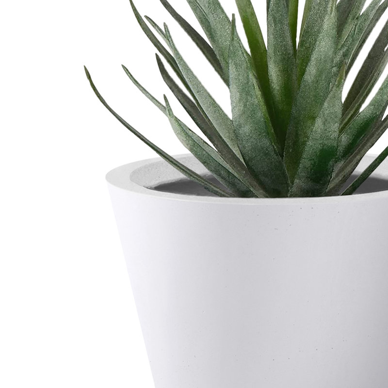 Pot à fleurs en béton, Blanc éclatant