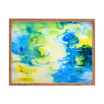 Plateau de service rectangulaire en bambou trevey