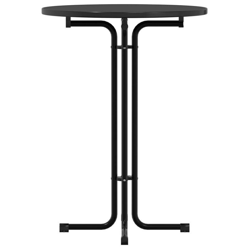Phelia Bar Table Engineered Wood and Steel, 80cm W x 80cm L, Black