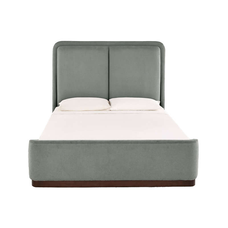 Lit plateforme tapissier en tissu Ingomber , Grand, Bleu