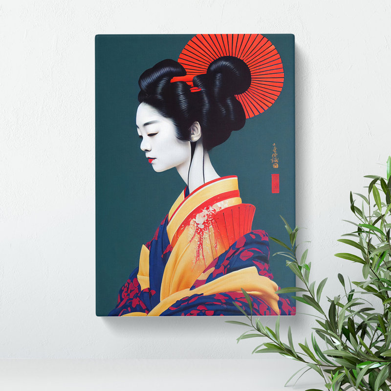An Amazing Geisha - Wrapped Canvas, 60cm H x 40cm W x 3cm D