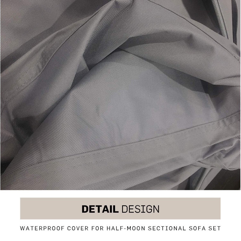 Outdoor Furniture Cover, Patio Sofa Cover Waterproof, Half Moon Patio Furniture Set Cover