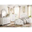 Table de chevet classique pour chambre à coucher, blanc, 5 tiroirs pour plus de chaleur Table de chevet blanche traditionnelle avec tiroirs, rehausse l'ambiance