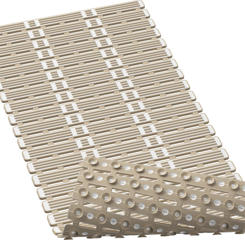 Grainger Plastic / Acrylic Non-Slip Shower Mat, Brown