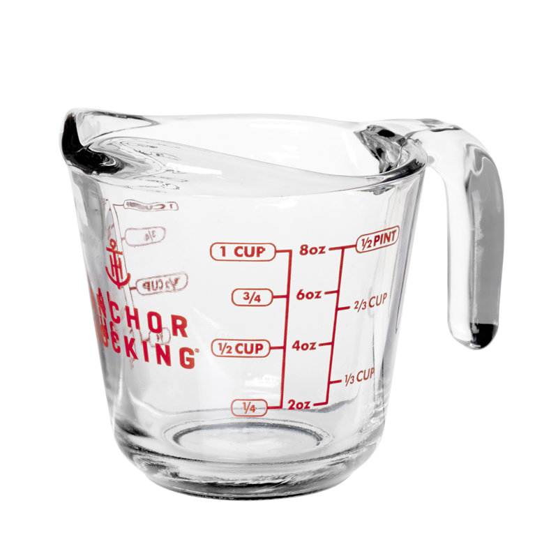 500Ml Glass Measuring Cup, 14.7cm H x 14.7cm W x 20cm D