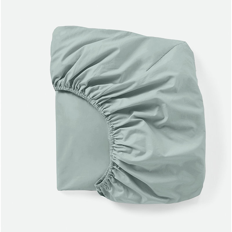 Refined Organic Percale Fitted Sheet, Queen Fitted Sheet, Dew