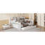 Lit de jour en bois double avec 3 tiroirs, ports USB et bureau, blanc-1670611331-1670611333