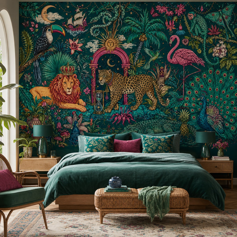 Papier peint mural nuit étoilée, 120"x96", Peel and Stick