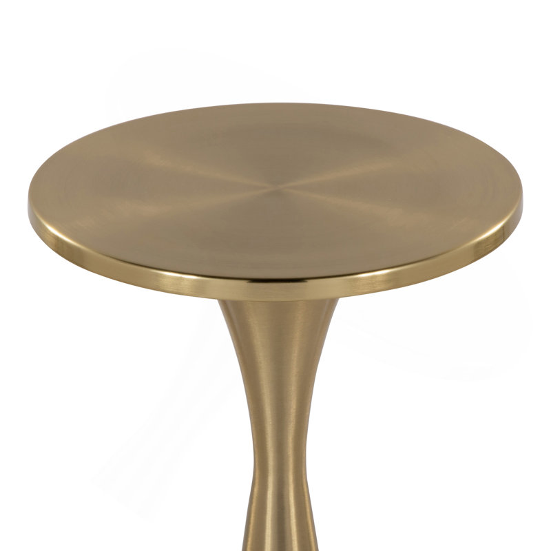 Gemma 22" Contemporary Metal Side Table In Modern Brass From Grandview Gallery By Lumisource, Gold