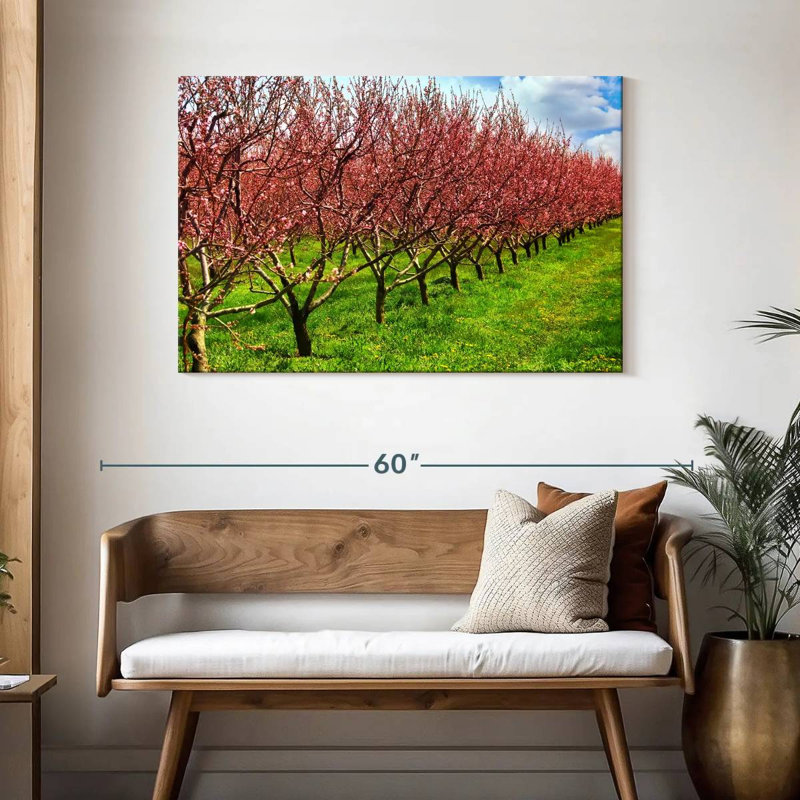 Harnek Peach Orchard Blooms, 30'' H x 45'' W