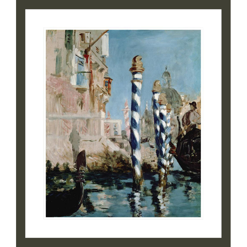 «Grand Canal Venice» par Edward Manet, impression giclée sur cadre, H 27,04 po x l 23,5 po