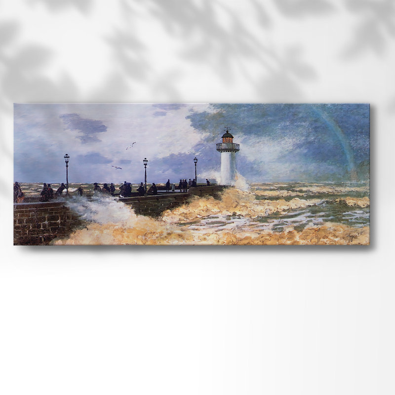 La jetée au Havre, 1868, reproduction sur toile, H 24 po x l 60 po x P 1,5 po