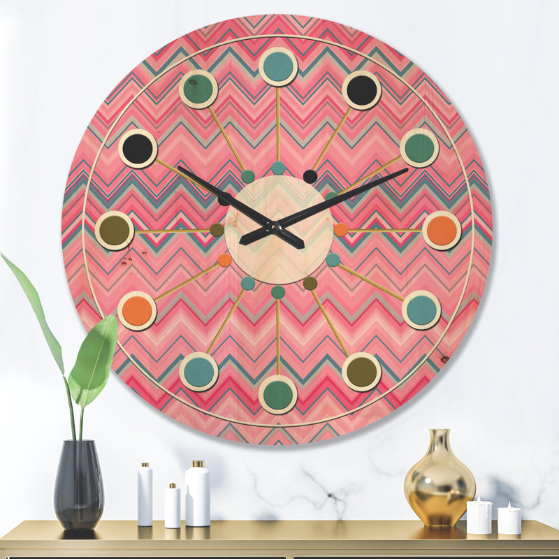 Horloge murale abstraite géométrique III, Grand