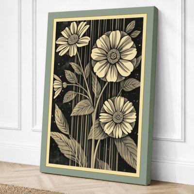 Daisy Study Botanical - Wrapped Canvas