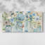 Jardin papillon bleu - Toile tendue avec châssis - Prêt à accrocher-933204290