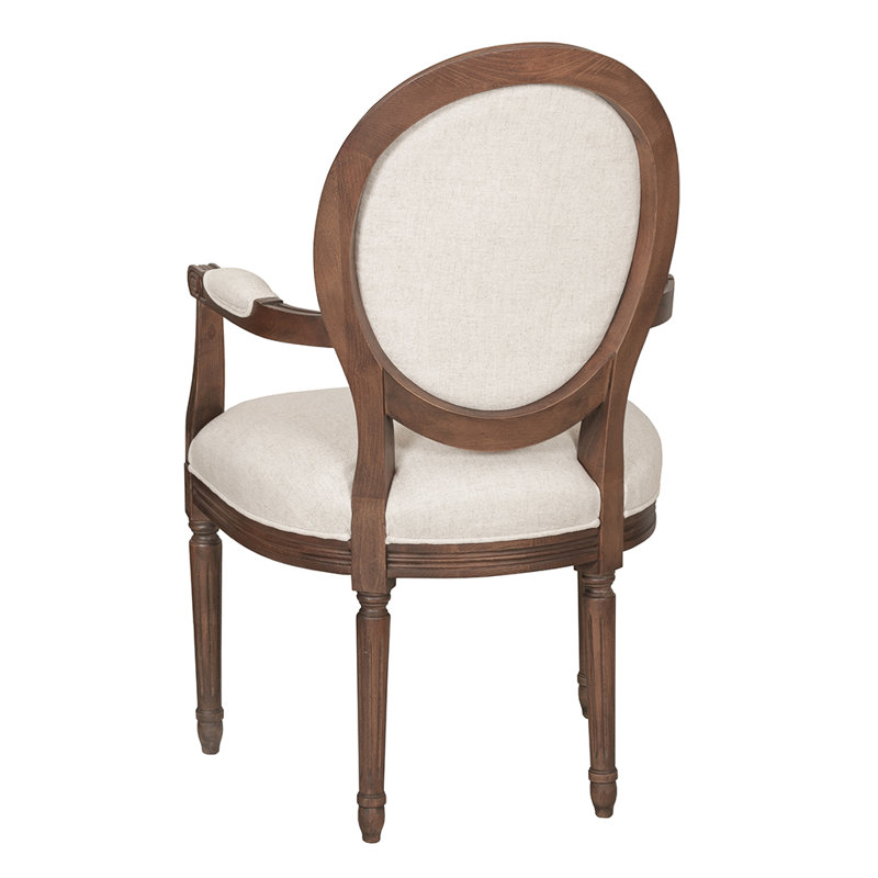 Chaise avec accoudoirs Helena, 3157 Albâtre, Noyers