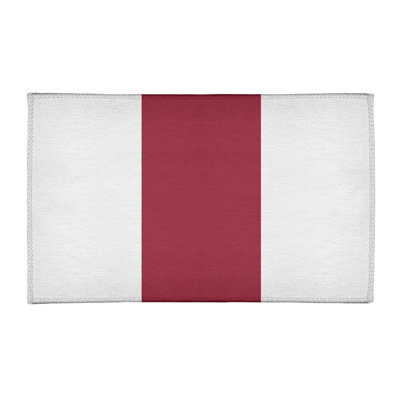 Tapis rouge/gris