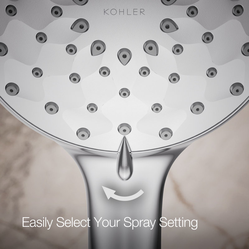 Awaken B110 Four-Function Handshower, 2.5 Gpm, Polished Chrome