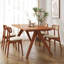 Table de salle à manger rectangulaire en bois massif brun-1828437566