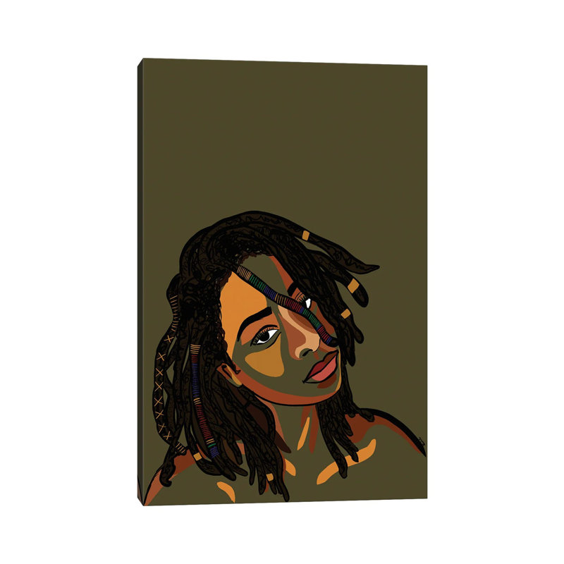 Histoire de cheveux noirs - Locs-NRX40, H 26 po x l 18 po x 1,5 po