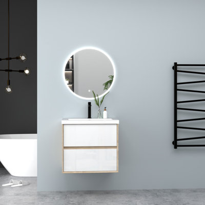 400mm Single Bathroom Vanity with Integrated Resin Basin