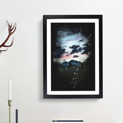 'Mountain Below the Clouds' - Picture Frame Graphic Art Print