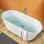 Baignoire autoportante en acrylique avec drain en nickel brossé-103255339-103255343