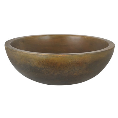 Barclay Cordell 11.87'' Vintage Brown Concrete Circular Bathroom Sink