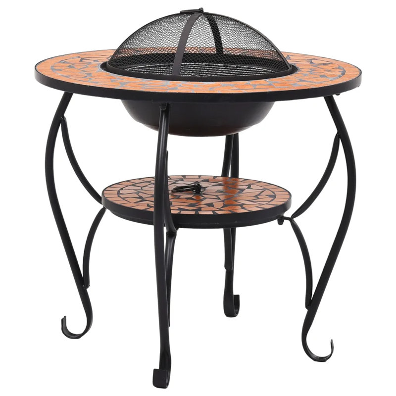 Esmeyer Mosaic Fire Pit Table 68 cm Ceramic, Terracotta