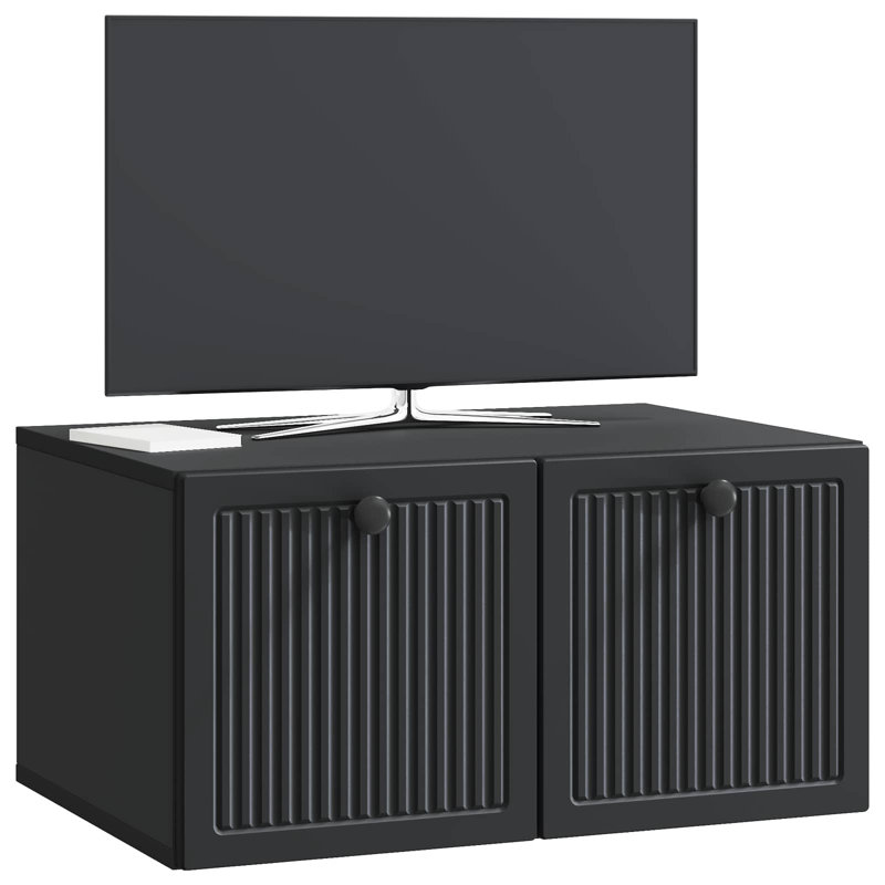 Unfinished TV Stand, 30cm H x 59.5cm L x 41cm W, Black