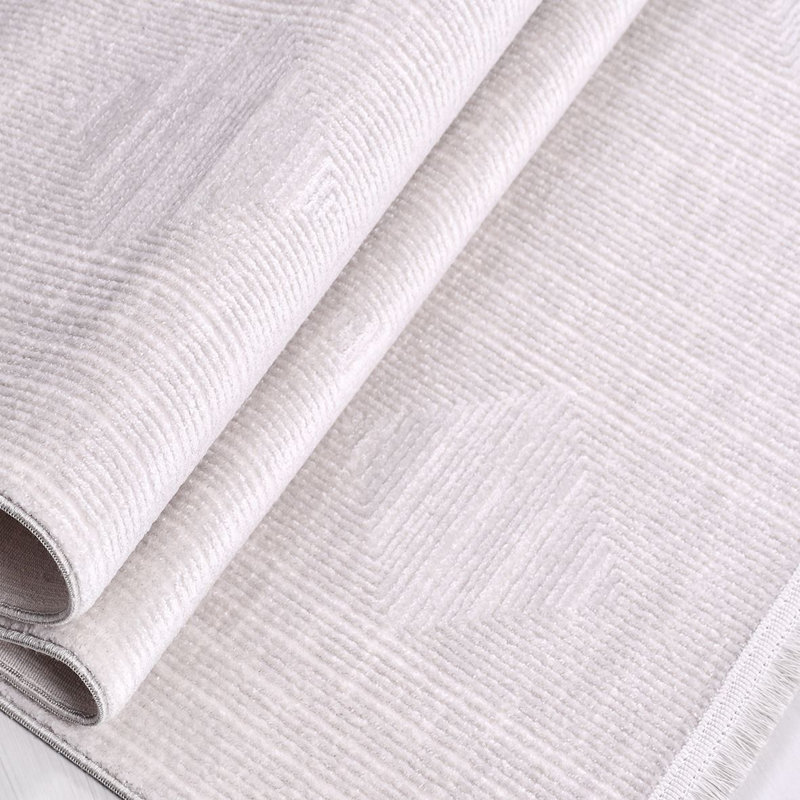 Tapis beige moderne lavable à la machine, Tapis de couloir 3 pi 4 po x 13 pi 2 po