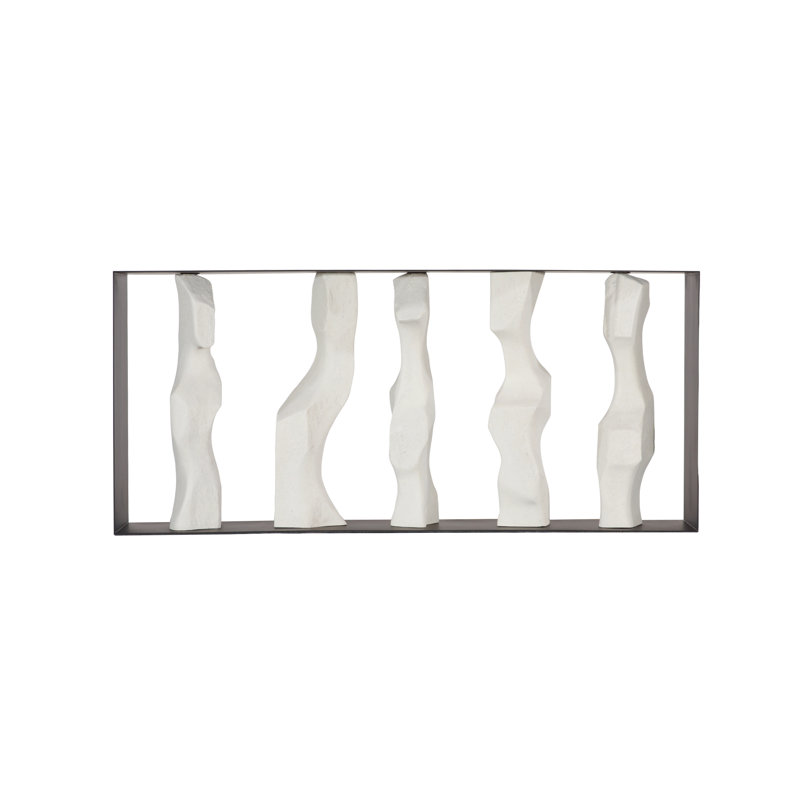 Cast Women Metal Framed Console, Roman Stone
