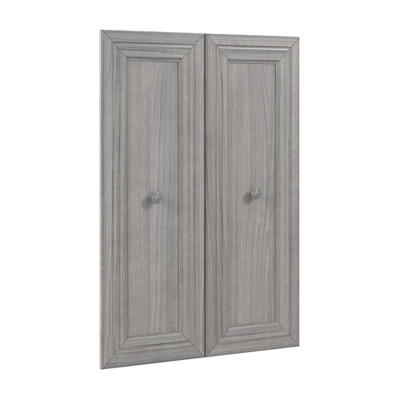 Ensemble 2 portes Arlex, Gris platine, H 35,67 po x l 24,74 po x P 0,63 po