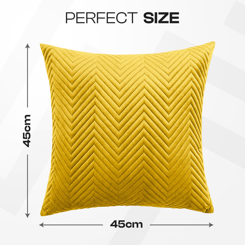 Square Cushion Cover, Ochre