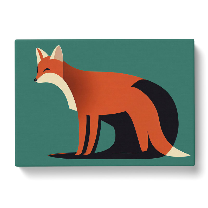 A First Rate Abstract Fox - Wrapped Canvas, 35cm H x 50cm W x 3cm D