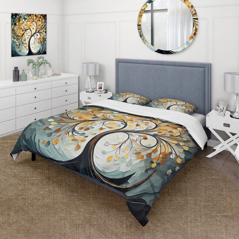 Ensemble de housse de couette jaune et gris majestueux, Housse de couette très grand et 2 très grandes t