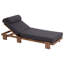 Chaise longue de patio 78,8 po avec inclinable réglable et plateau latéral rétractable-124948405