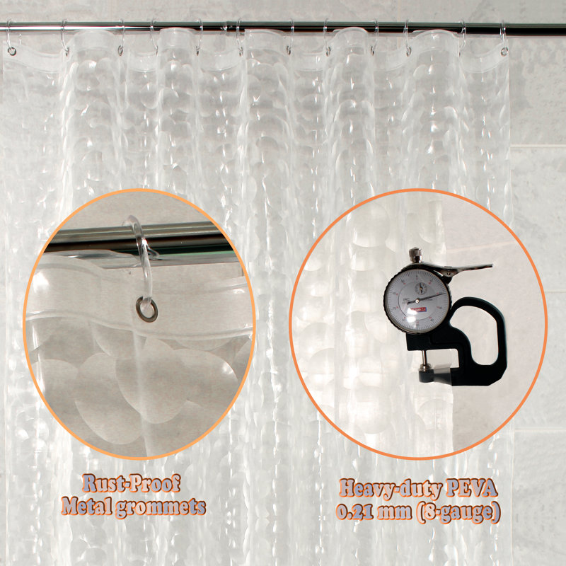 Doublure de rideau de douche PEVA, Transparent