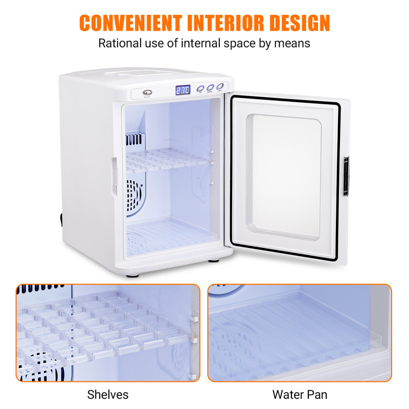 Incubateur blanc 25L pour œufs à couver Incubateur portatif 12V / 110V Incubateur scientifique Refroidissement et chauffage