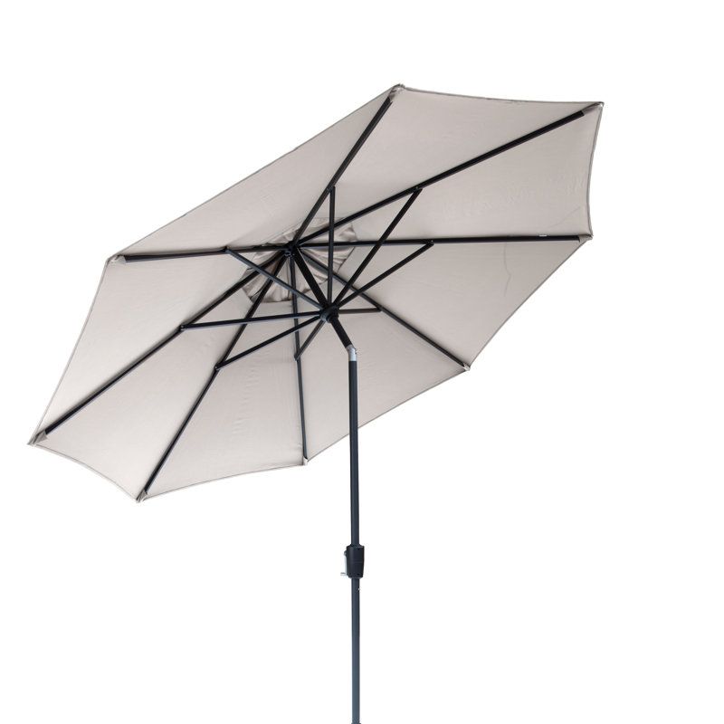 Ryebrook 2.7m Elizabeth Parasol, Mouse Grey, 220cm W x 220cm D