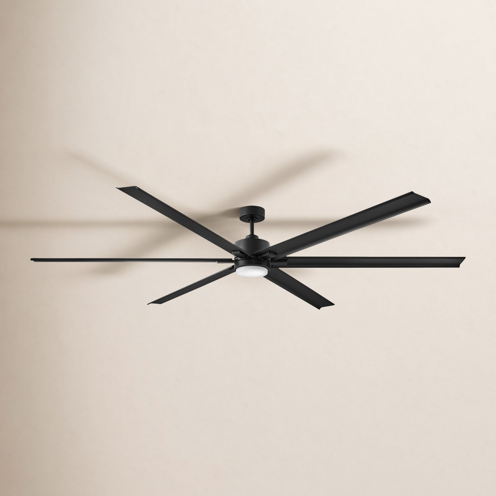 Collette Smart Ceiling Fan with Light Kit, Matte Black, 99" Wide