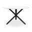 Davasher Round Dining Table Black Table Top w Solid Oak Legs-1710673485-1711253866