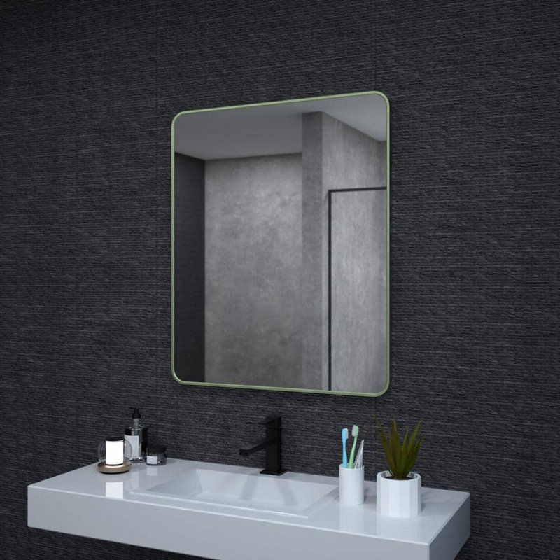 Miroir mural Leyat, 60 po x 36 po, Vert