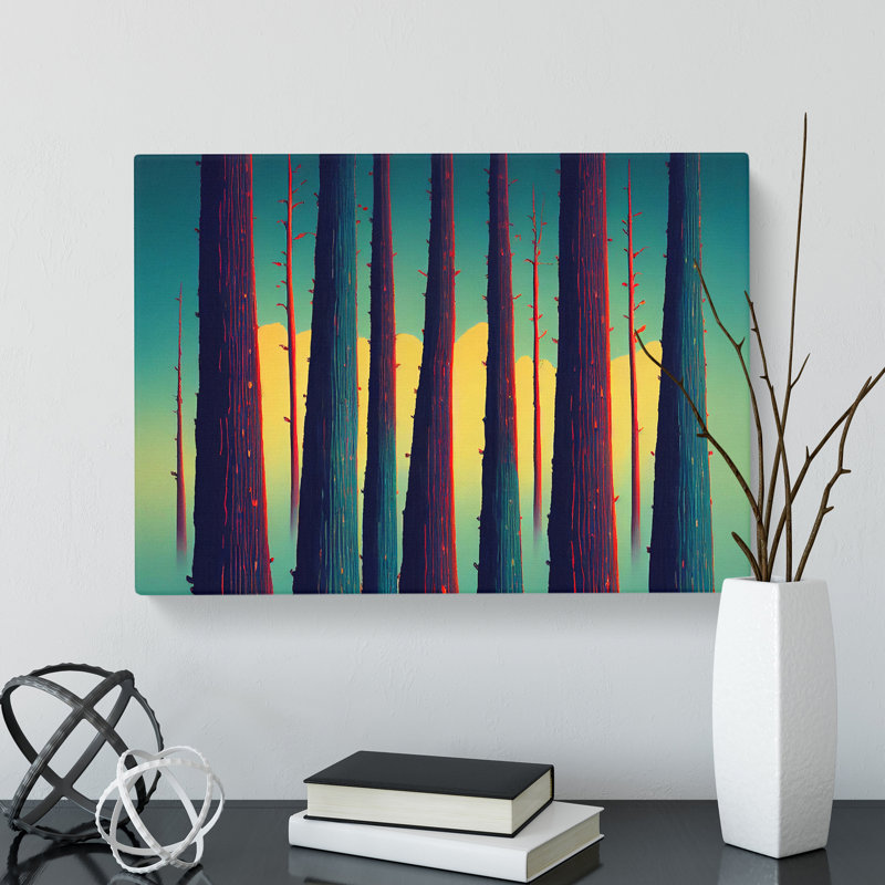 Modern Pine Tree Forest Vol.1 - Wrapped Canvas, 50cm H x 76cm W x 3cm D